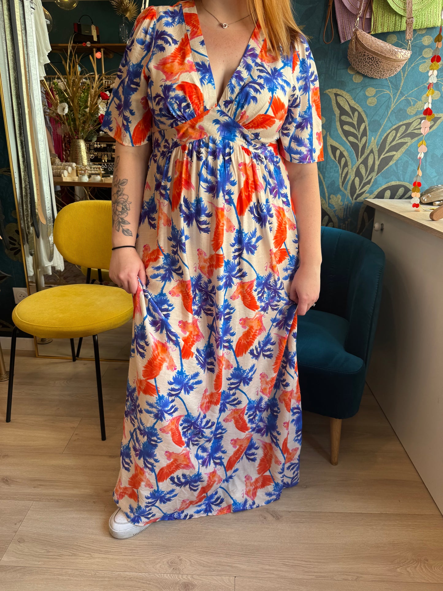🌴 Robe longue imprimé palmiers 🌴