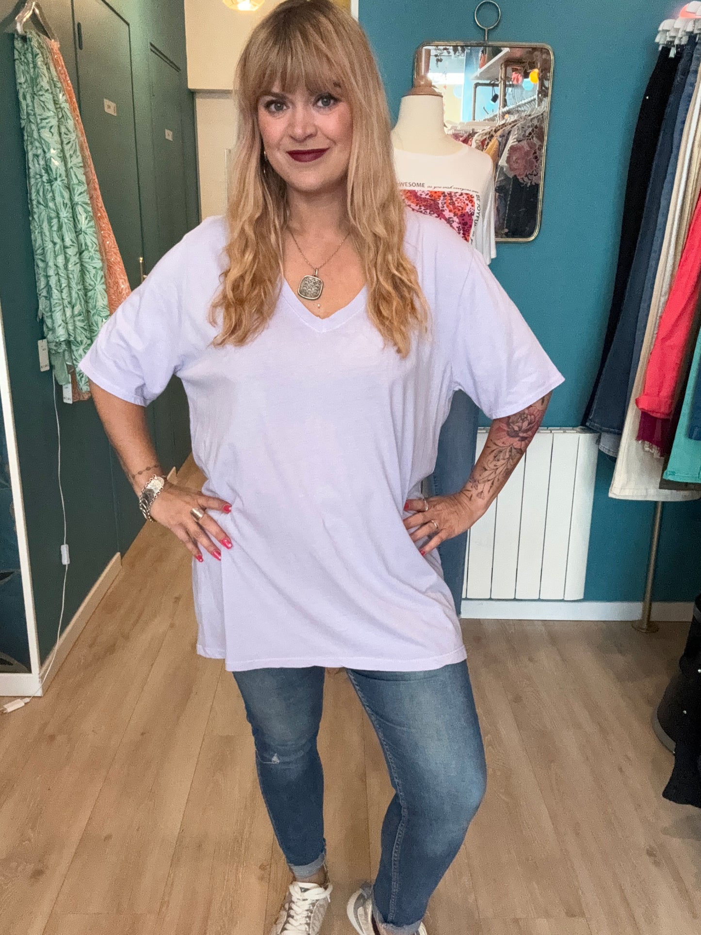 💜 Tee-shirt lilas long, douceur et légèreté 🌸