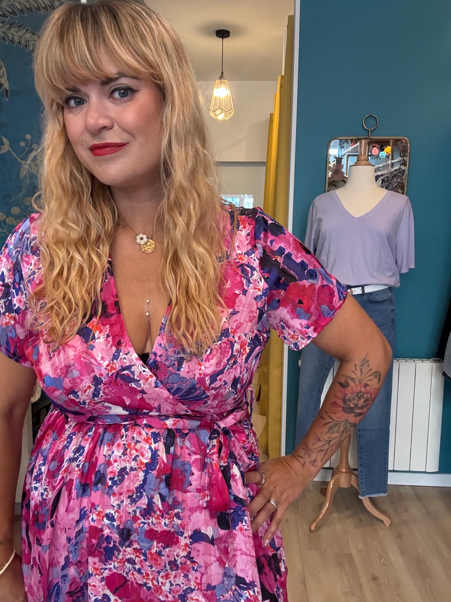 Robe longue éclat floral 🌸✨