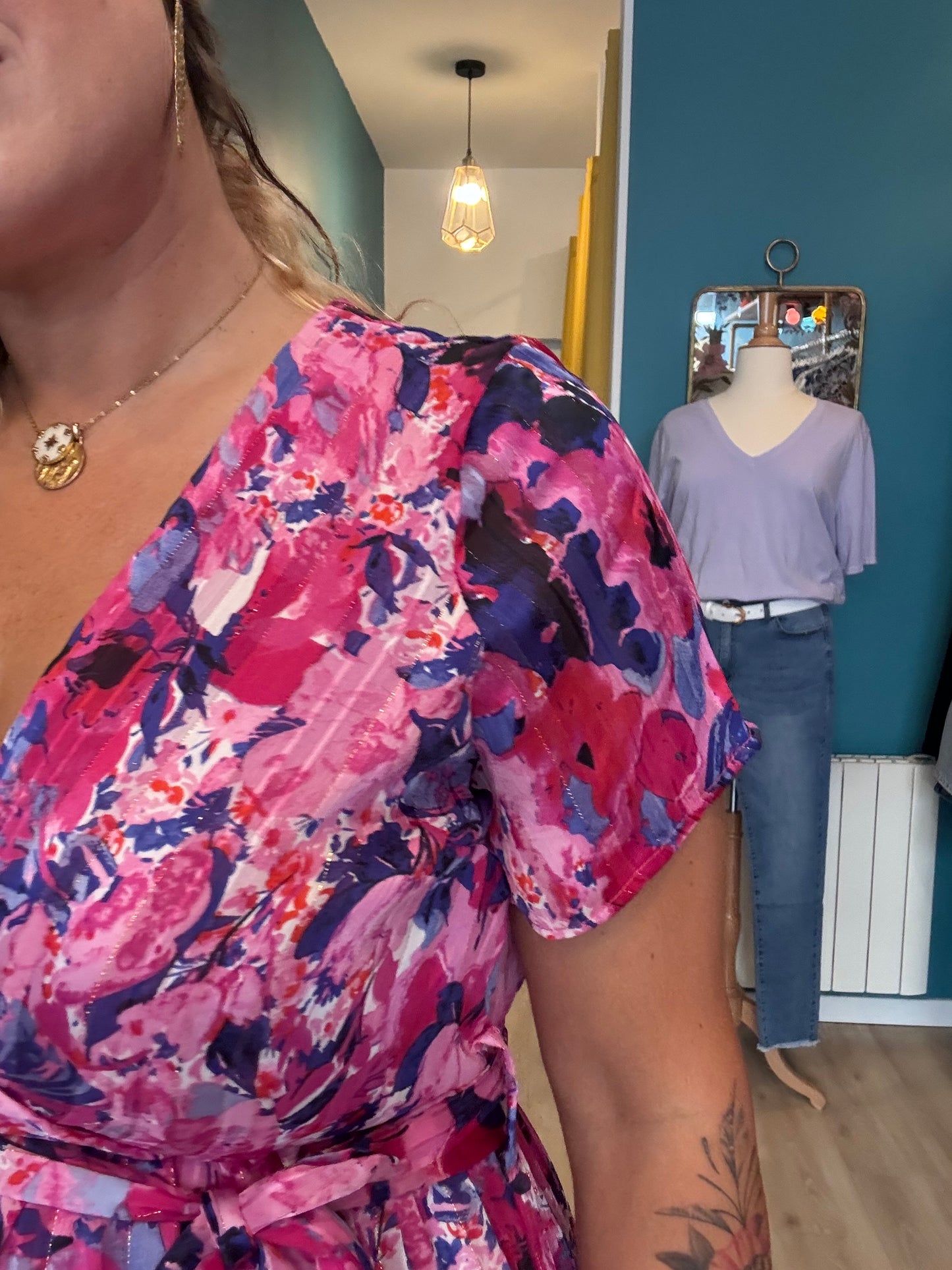 Robe longue éclat floral 🌸✨