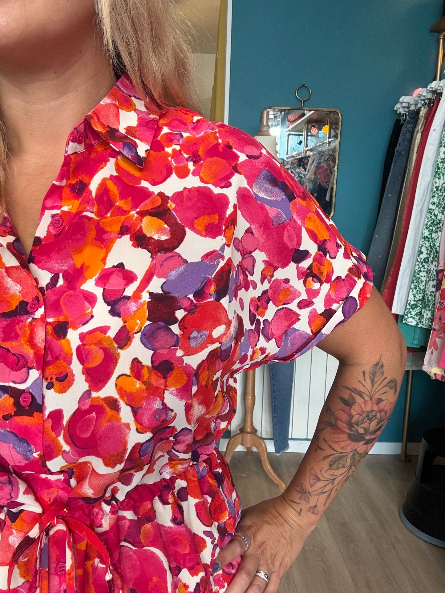 Robe chemise éclat de couleurs 🌺✨
