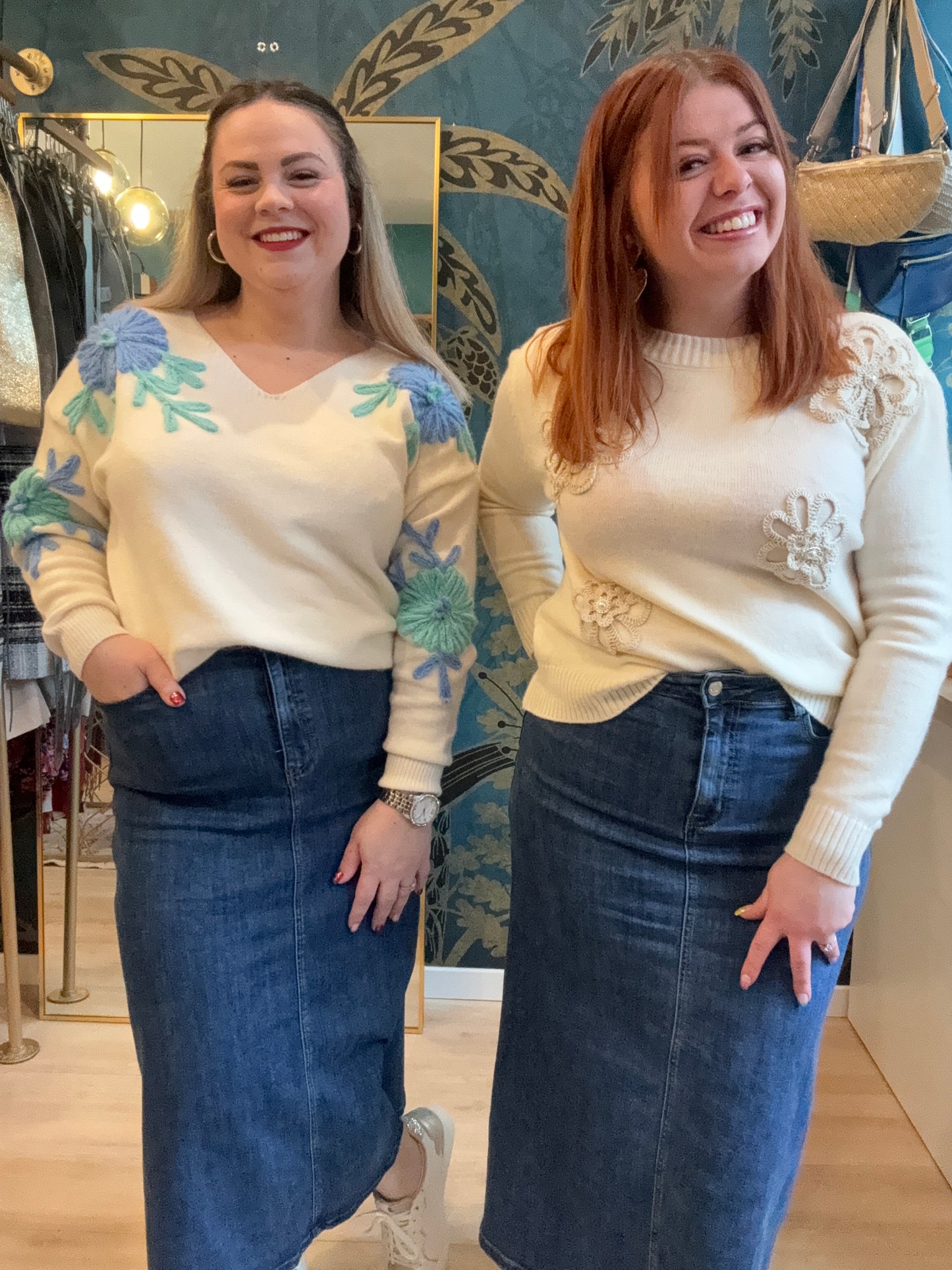👖 Jupe en jean longue avec fente à l’arrière ✨