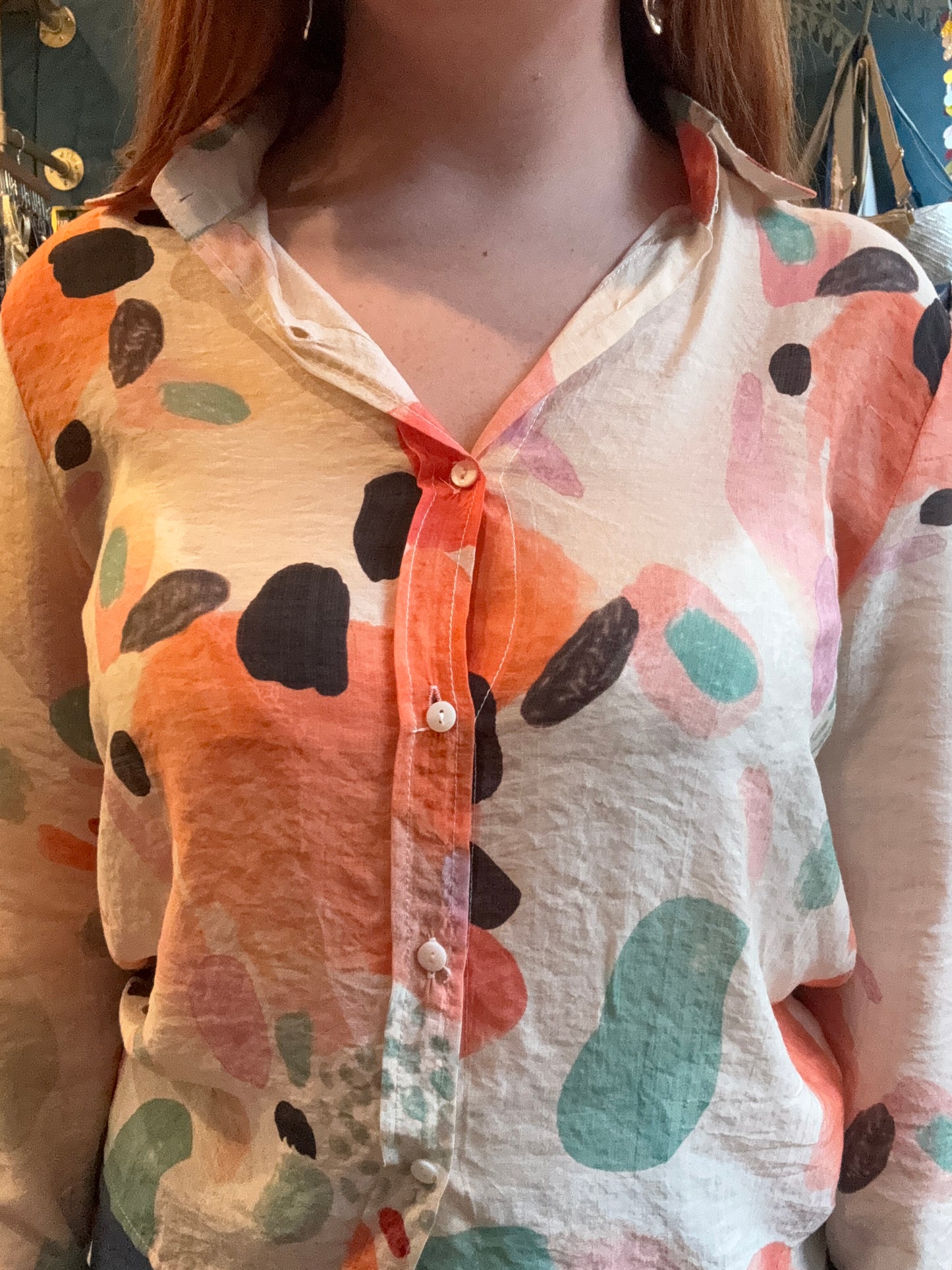 Chemise fluide à imprimé abstrait 🎨