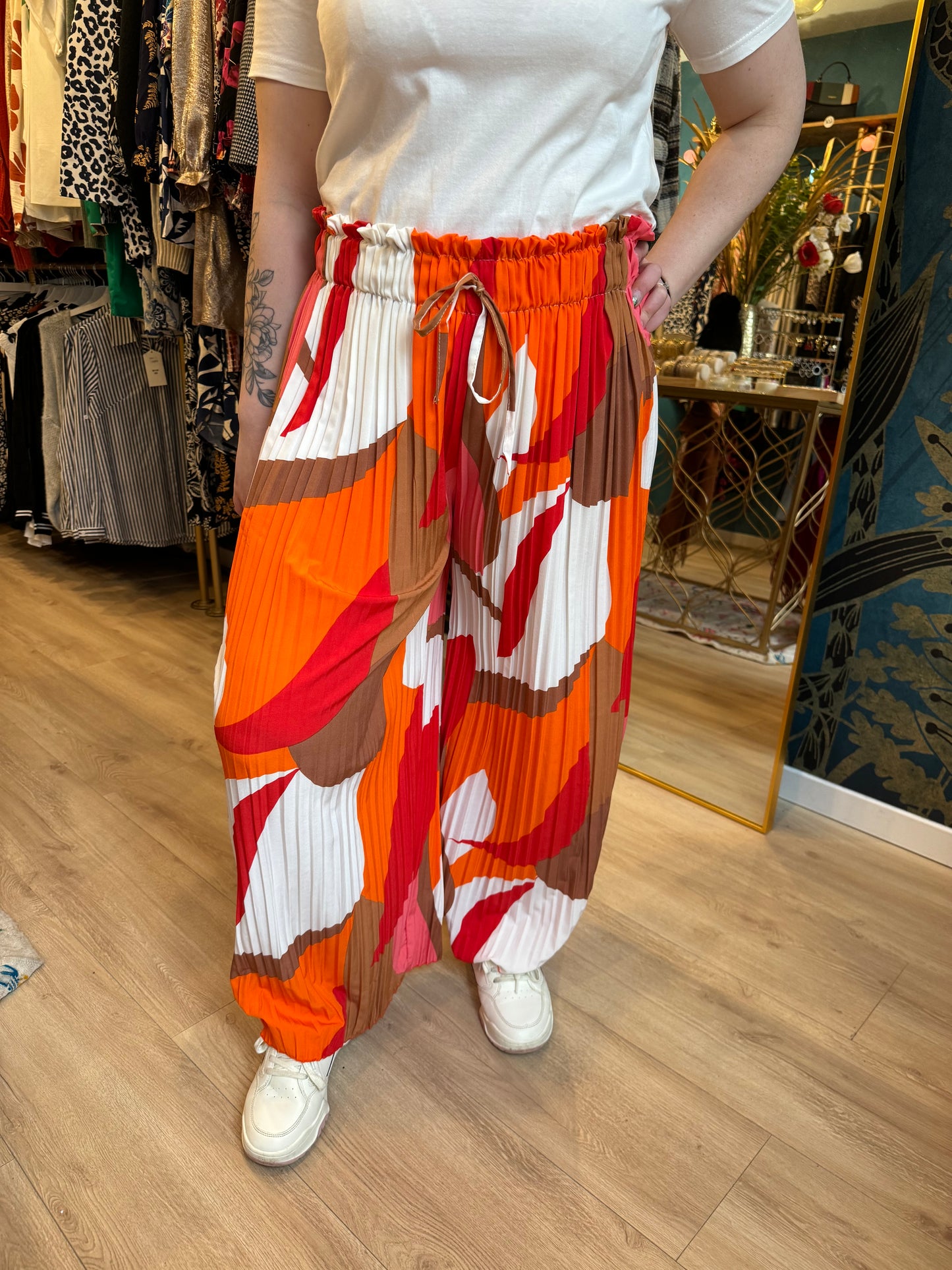 🔥 Pantalon plissé aux couleurs vitaminées