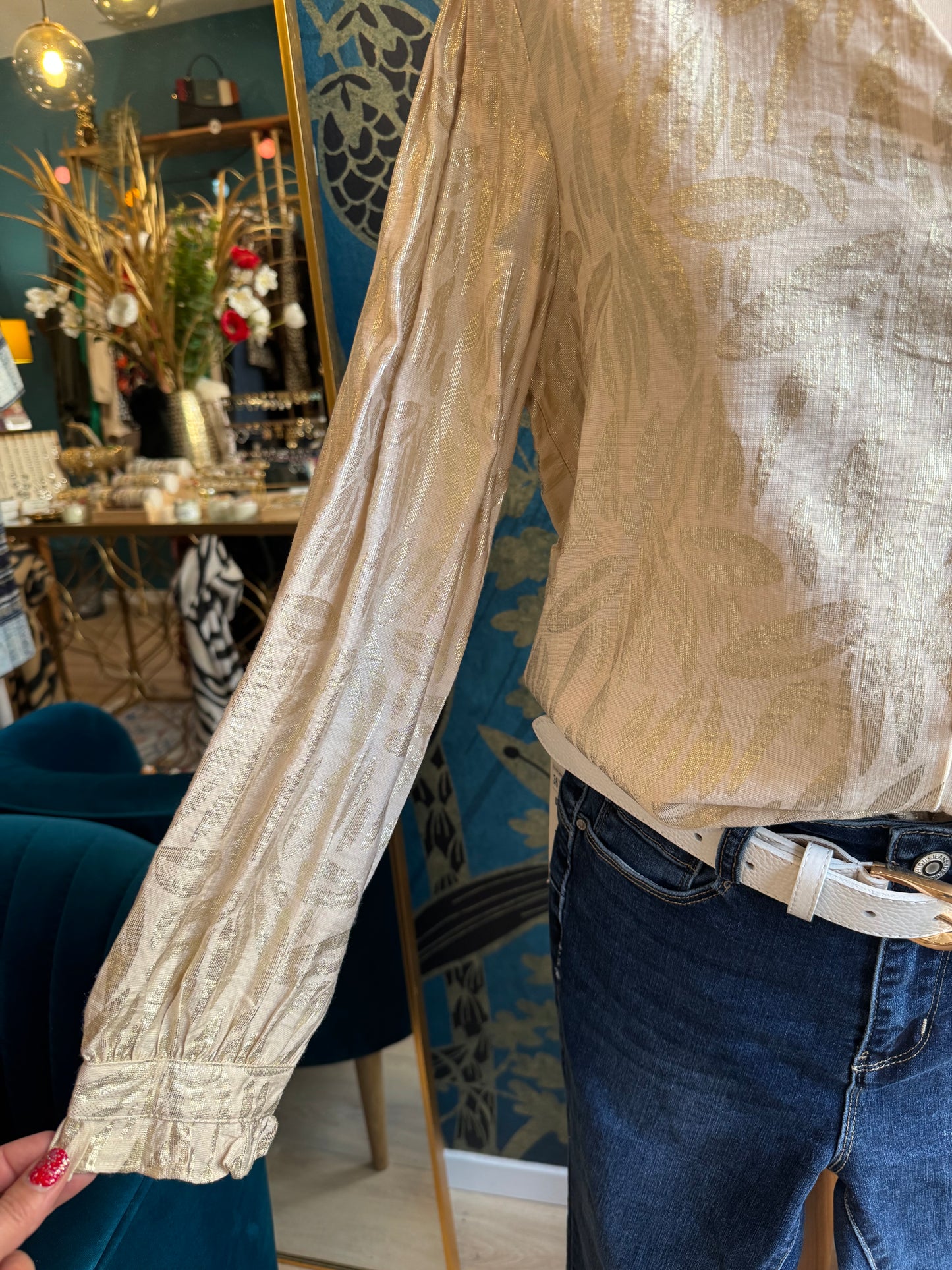 Blouse élégante dorée ✨🌿