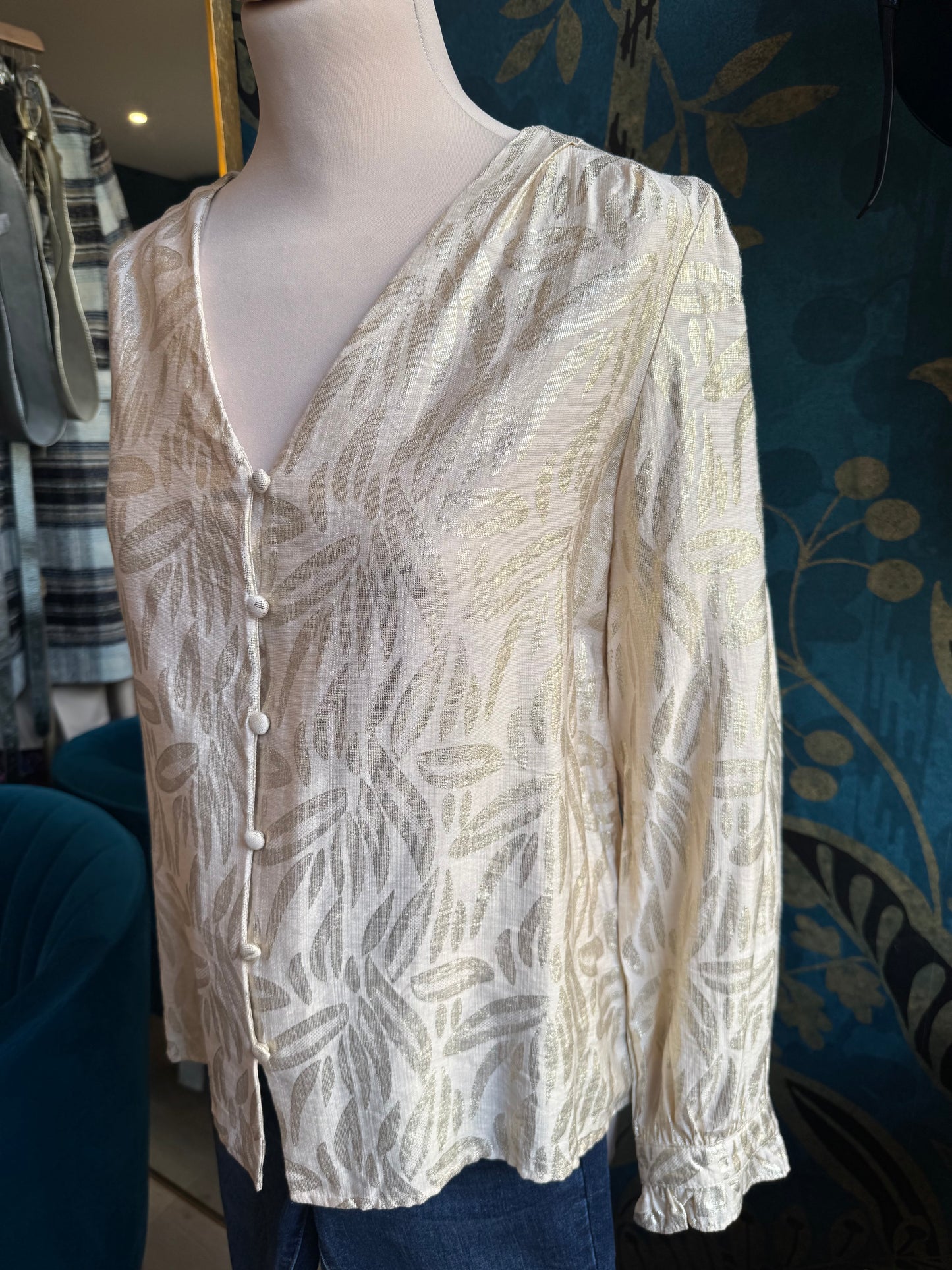 Blouse élégante dorée ✨🌿