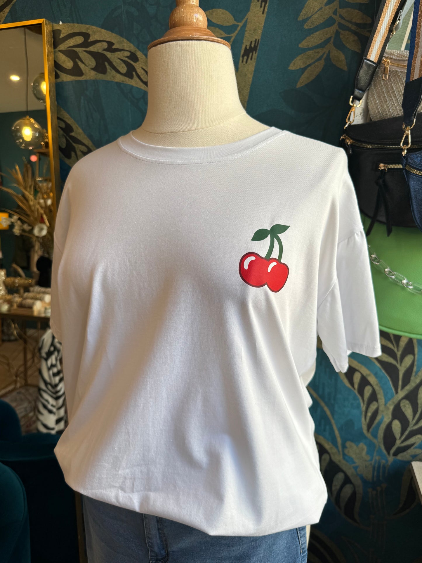 🍒 Tee-shirt "Cherry Pop" blanc 🍒