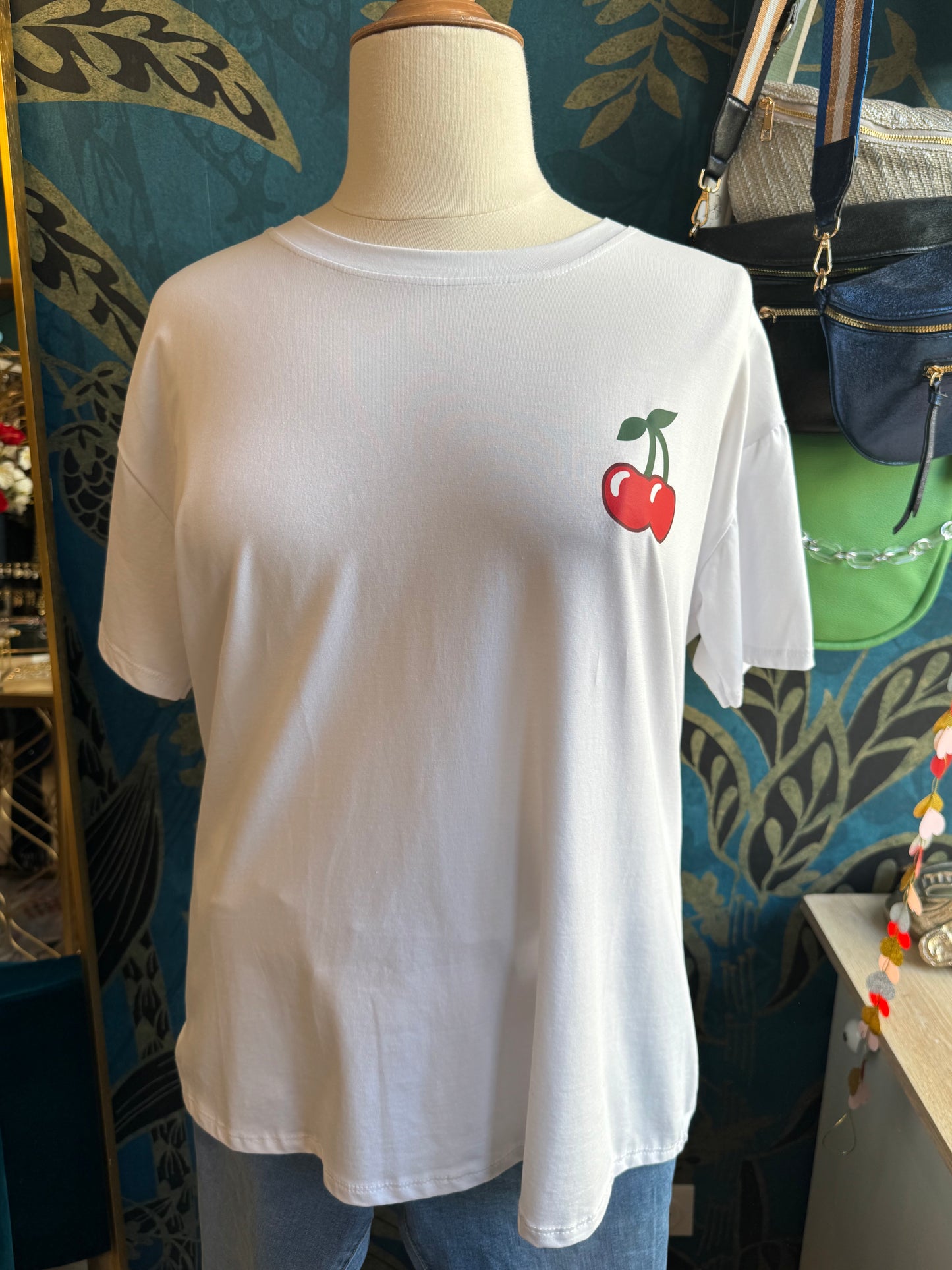 🍒 Tee-shirt "Cherry Pop" blanc 🍒
