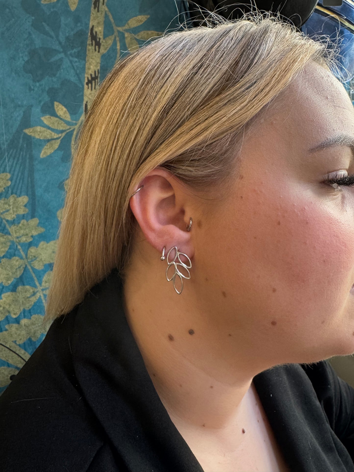 Boucles d'oreilles argentées