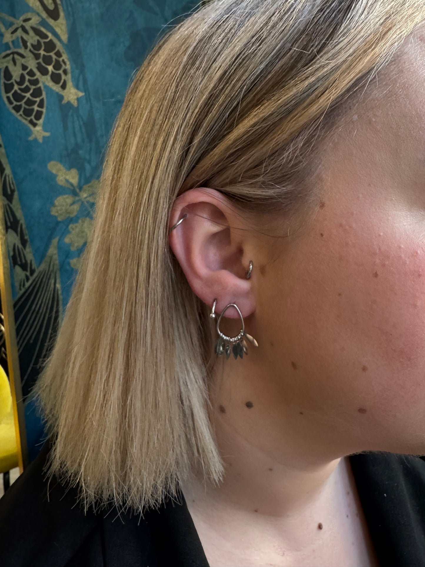 Boucles d'oreilles argentées