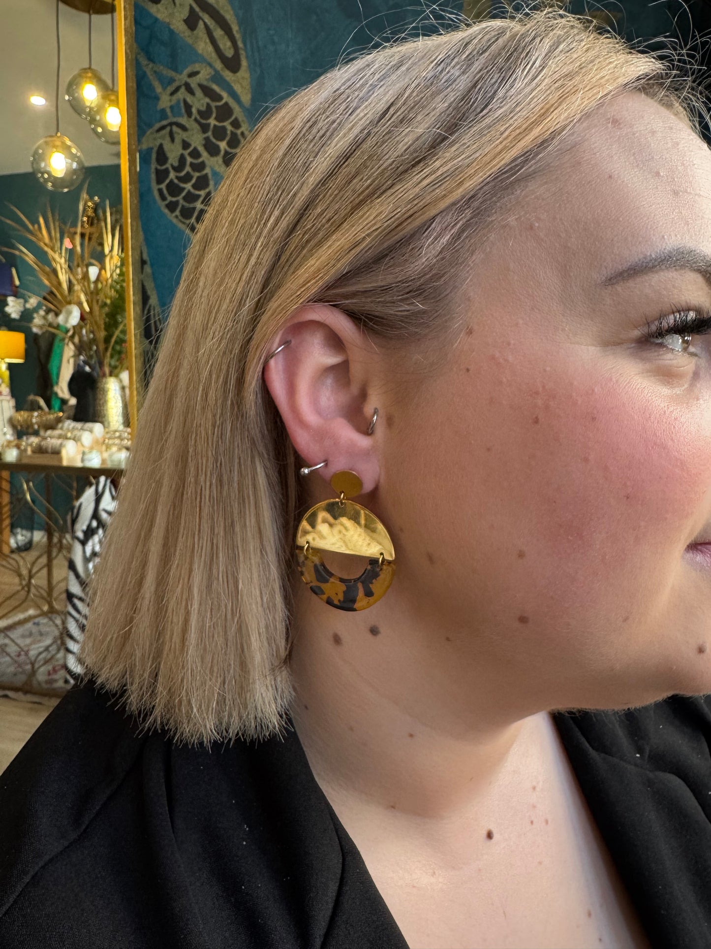 Boucles d'oreilles dorées