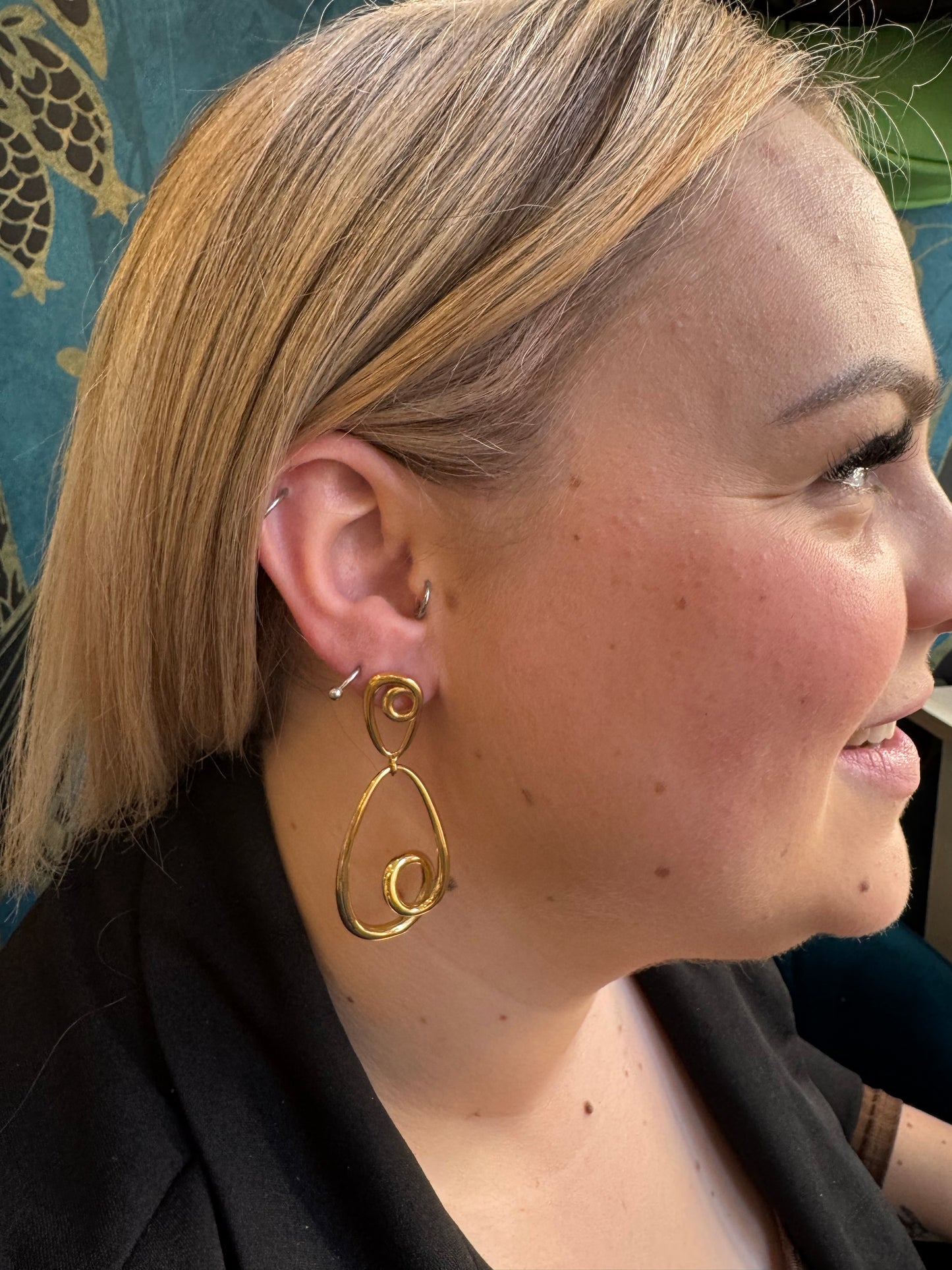 Boucles d'oreilles dorées