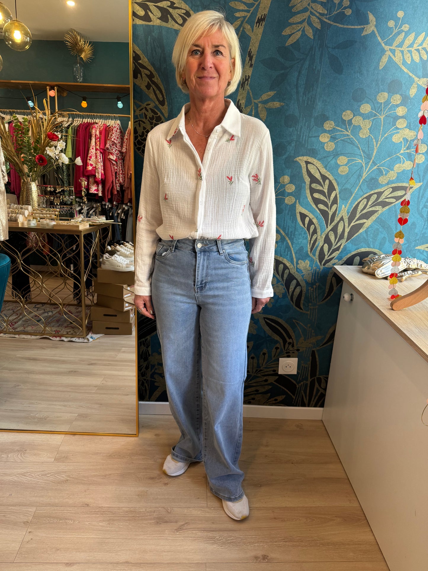 💙 Jean Large Taille Haute 💙