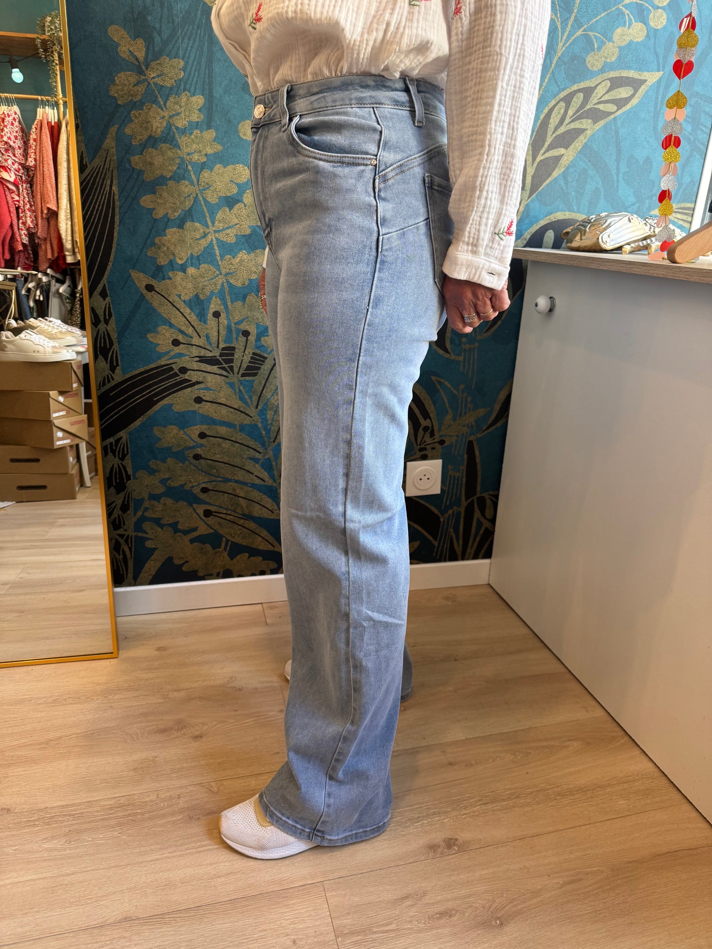 💙 Jean Large Taille Haute 💙
