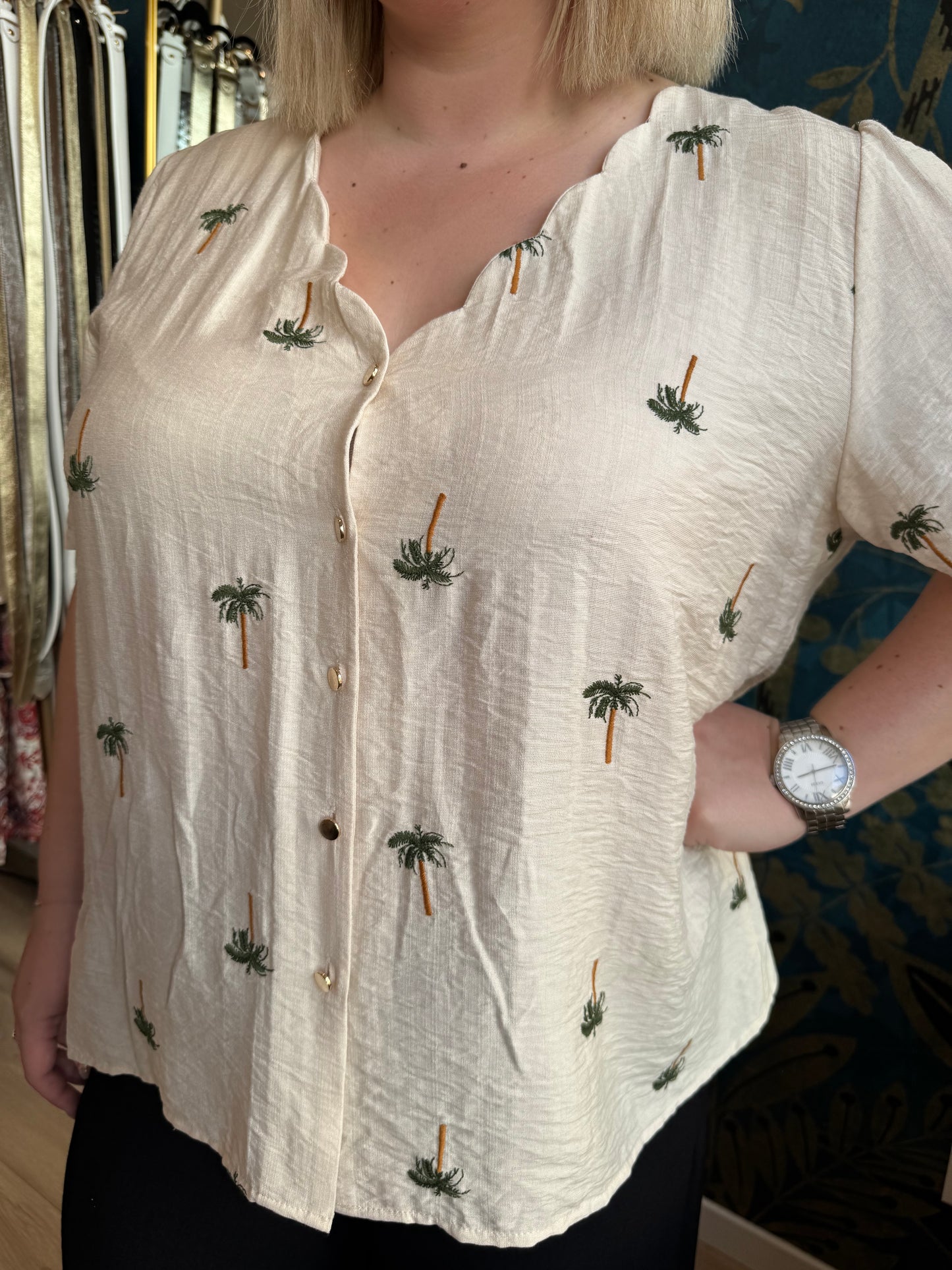 🌴 Top à palmiers esprit vacances