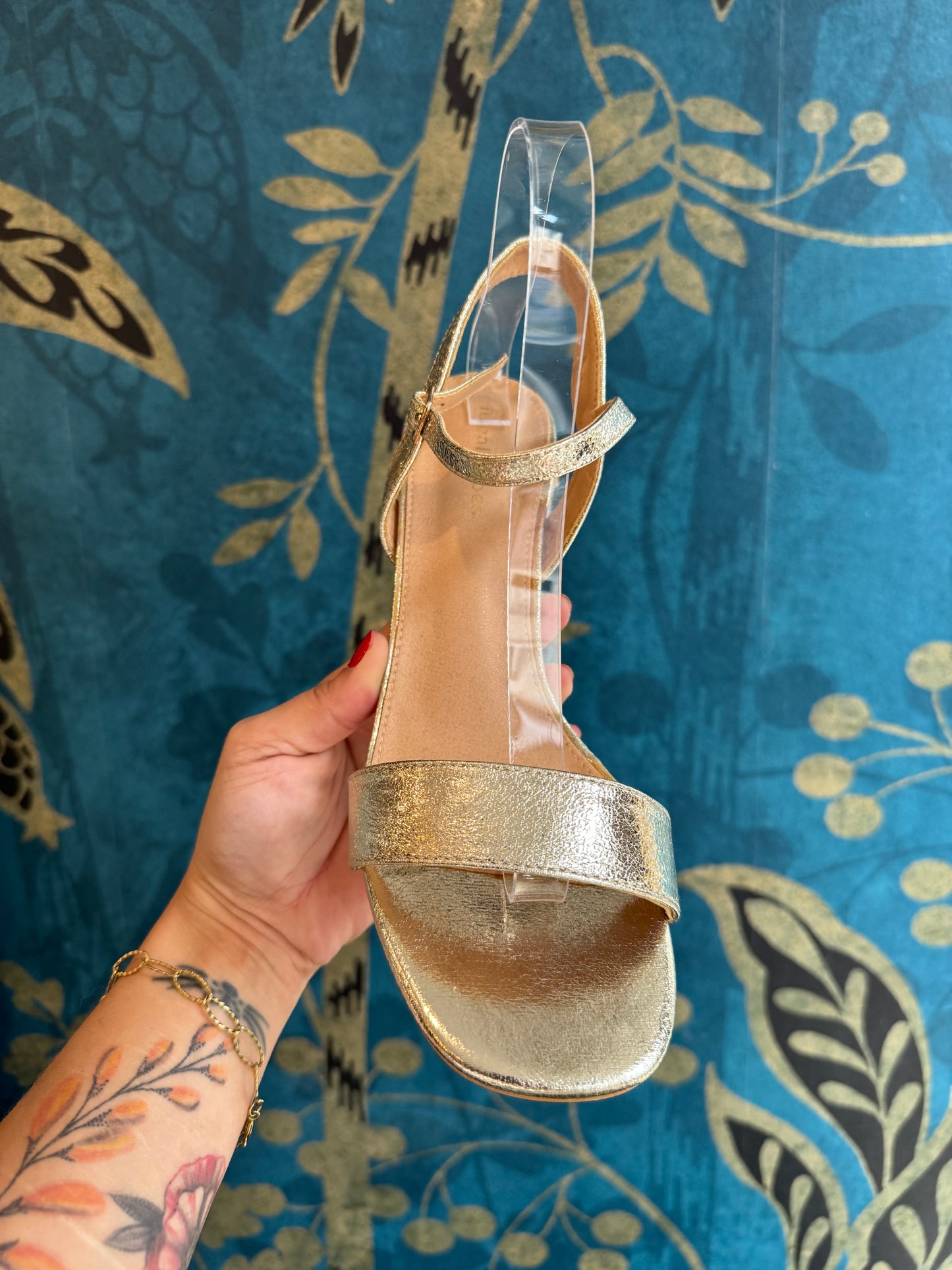 ✨ Sandales dorées et talon corde bohème ✨