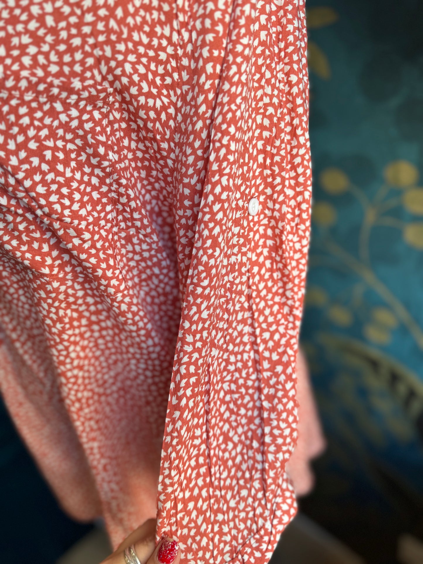 Blouse fluide imprimé rose saumon 🤍🌸
