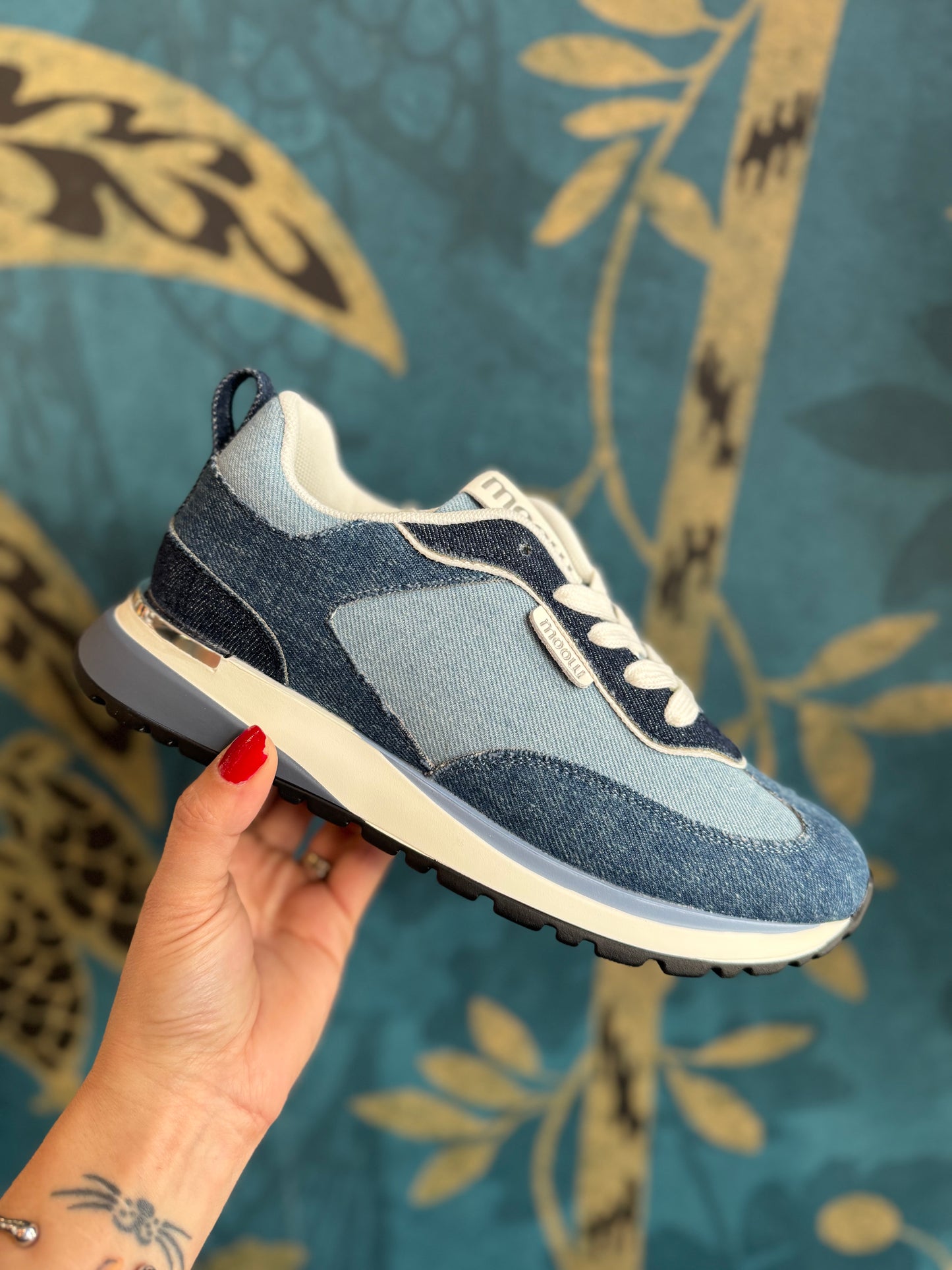 👟 Baskets en denim patchwork ultra stylées