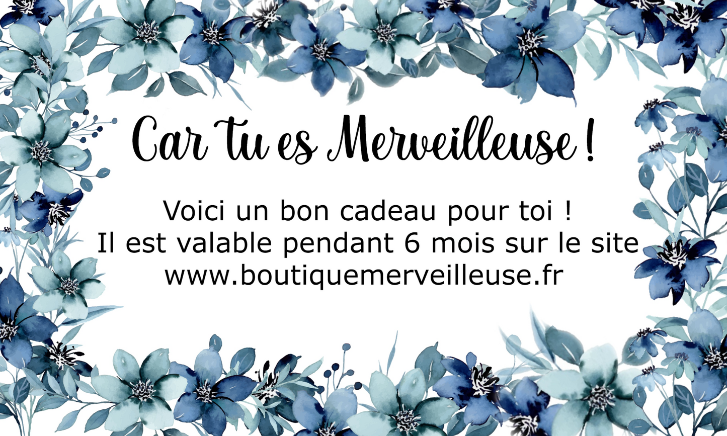 Carte cadeau Merveilleuse