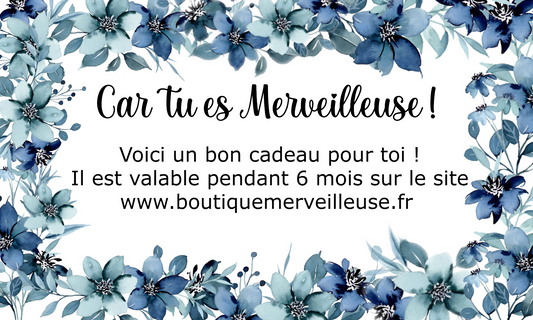 Carte cadeau Merveilleuse