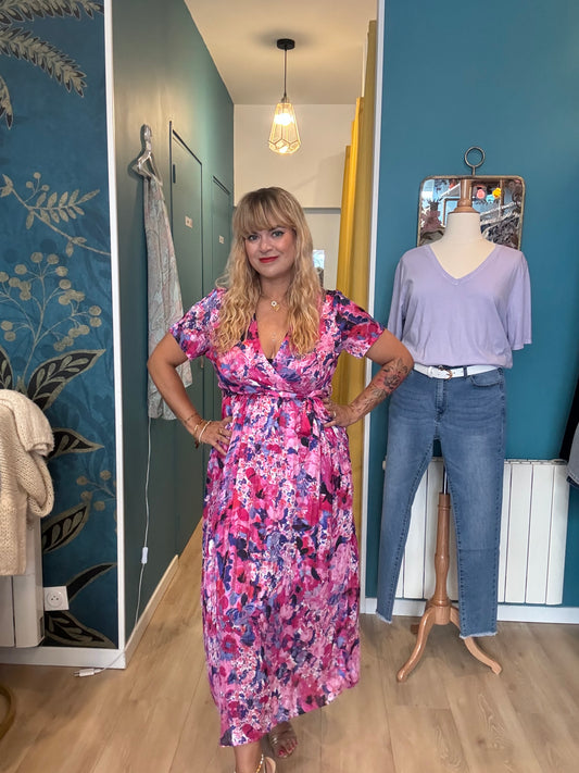 Robe longue éclat floral 🌸✨