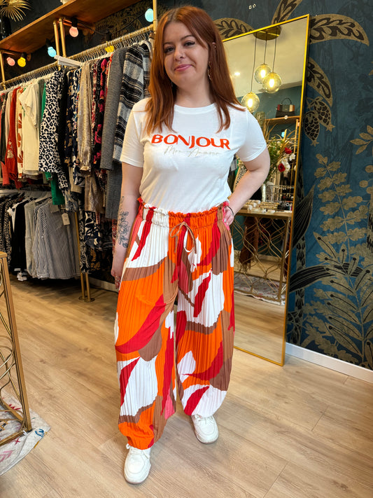 🔥 Pantalon plissé aux couleurs vitaminées