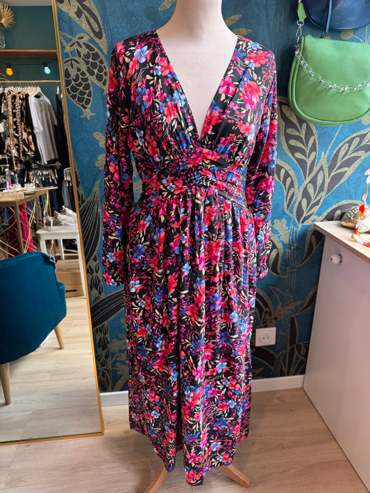 Robe longue tropicale fleurie 🌸✨