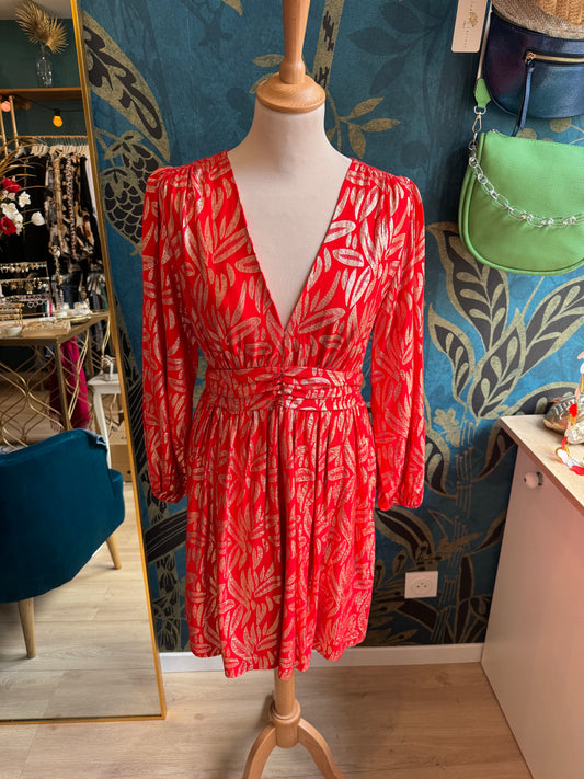 Robe rouge éclat doré ✨❤️