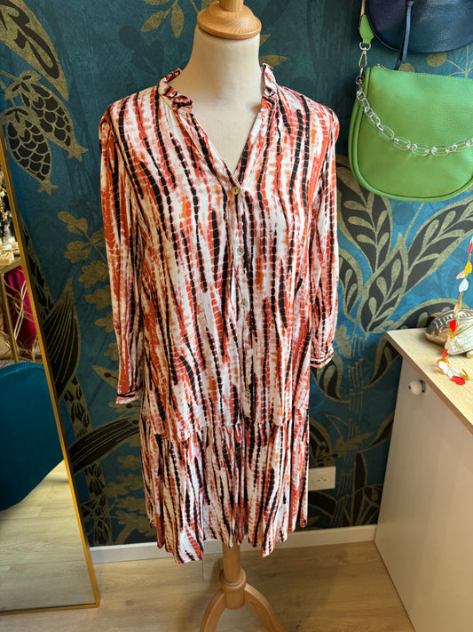 Robe chemise bohème en tie & dye 🎨✨
