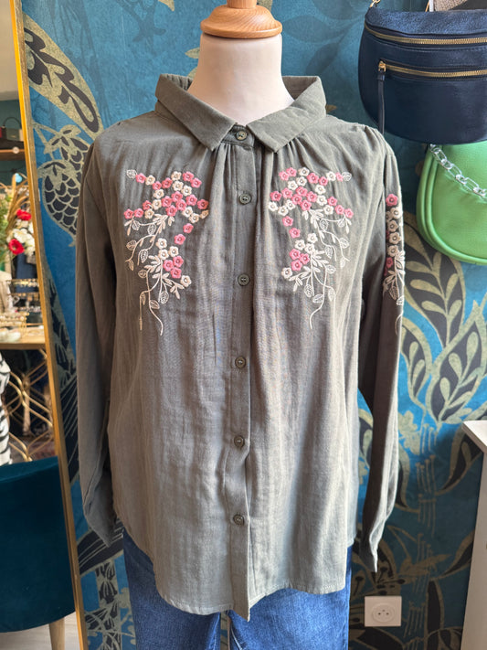 Chemise bohème en 100% coton 🌿🌸