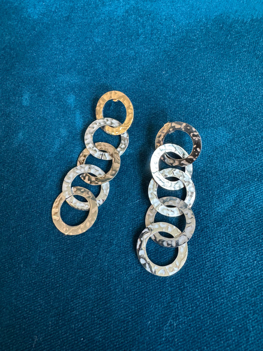 Boucles d'oreilles argentées