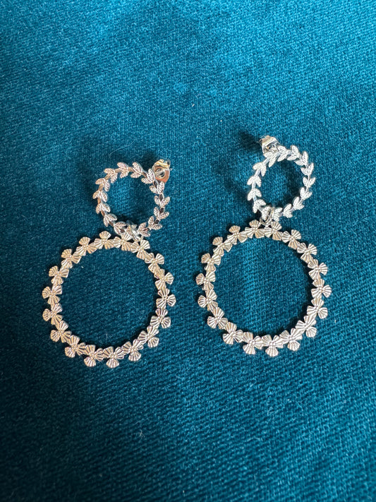 Boucles d'oreilles argentées