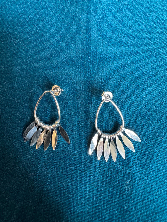 Boucles d'oreilles argentées