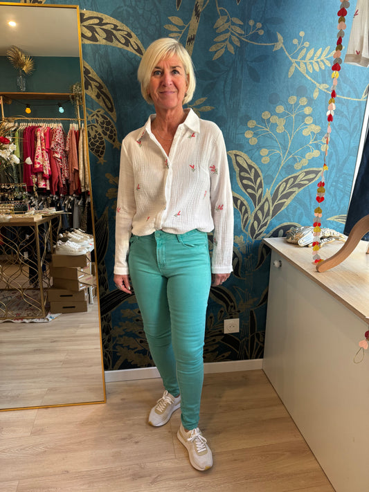 💚 Jean Skinny Vert d’Eau 💚