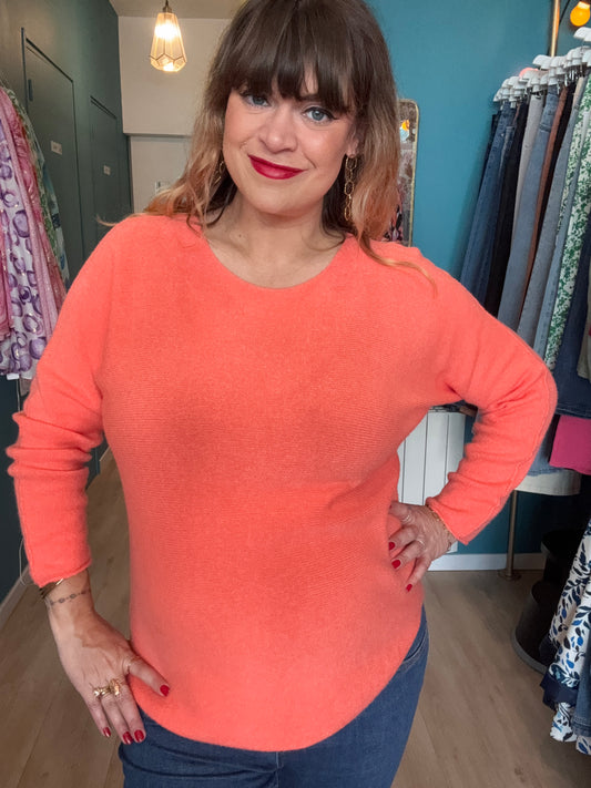 Pull coup de cœur orange