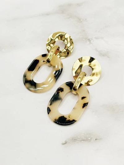 Boucles léopard beige